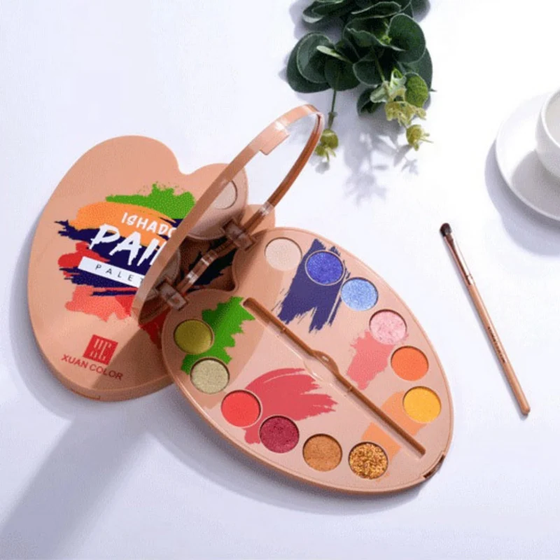 Mashed Potato Wet Eye Shadow Palette Waterproof 12-color Eye Shadow Highlighter Palette Pro