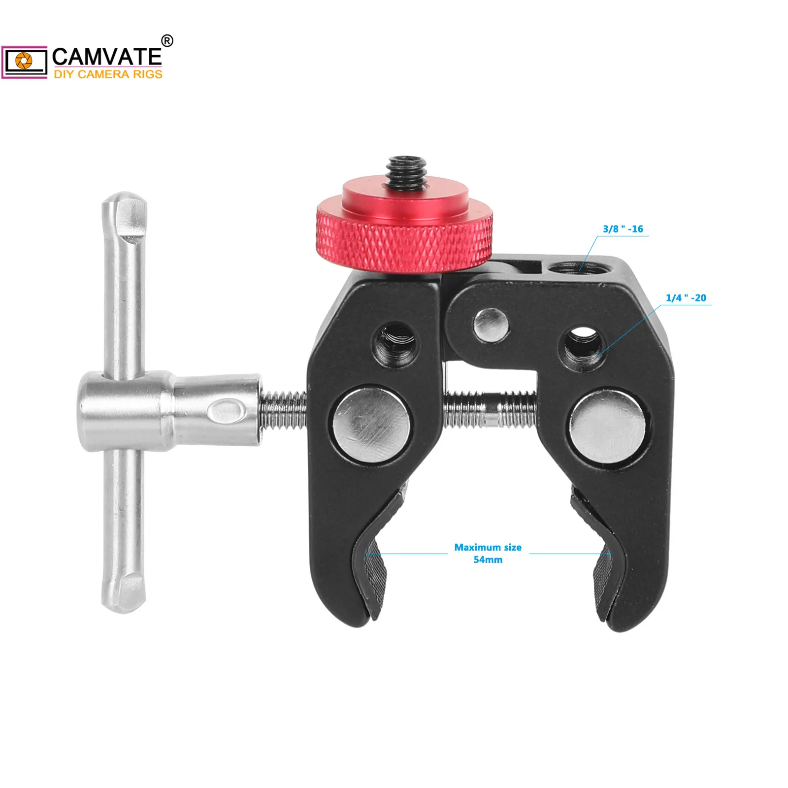 CAMVATE Камера Универсальный Супер крабовый зажим с 1/4 &quot 20 to1/4&quot винтовой