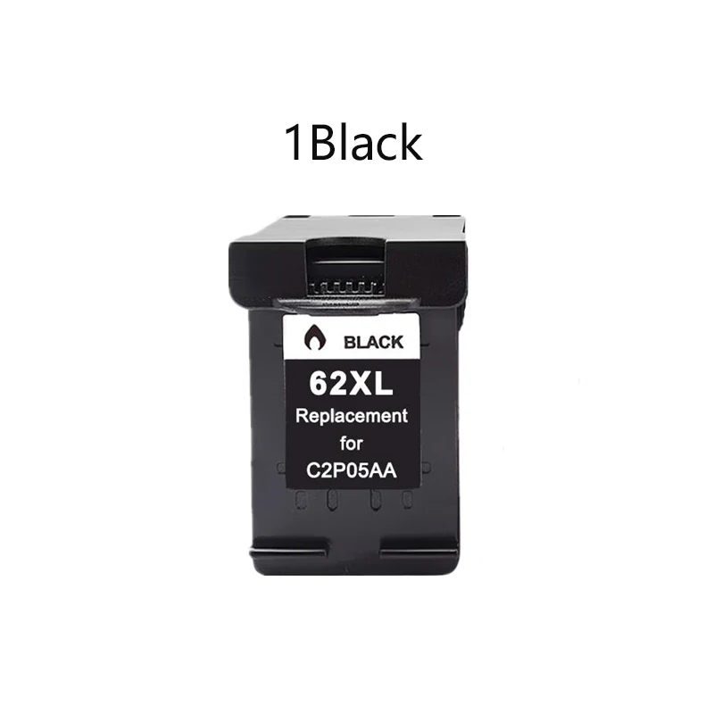 HTL чернильные картриджи 62 62xl hp Officejet 5740 de 5741 5742,5743, 5744,5540, 5544,5545, 5546,5548 - Цвет: 1Black