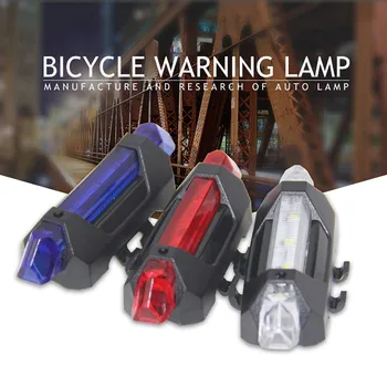 

5 LED USB Rechargeable Bike Tail Light Bicycle Safety Cycling Alarm Rear Lamp Safety Cycling Bicycle Light Outdoor Lamp