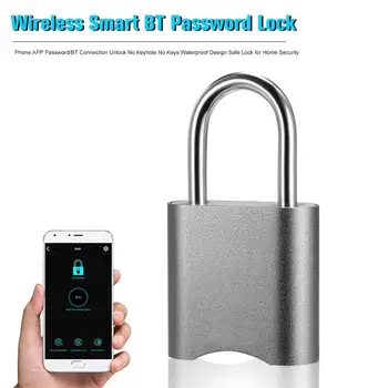 

Bluetooth Smart Padlock Usb Charging Combination Padlock BT Connection App Control Metal Keyless Luggage Gym Lock
