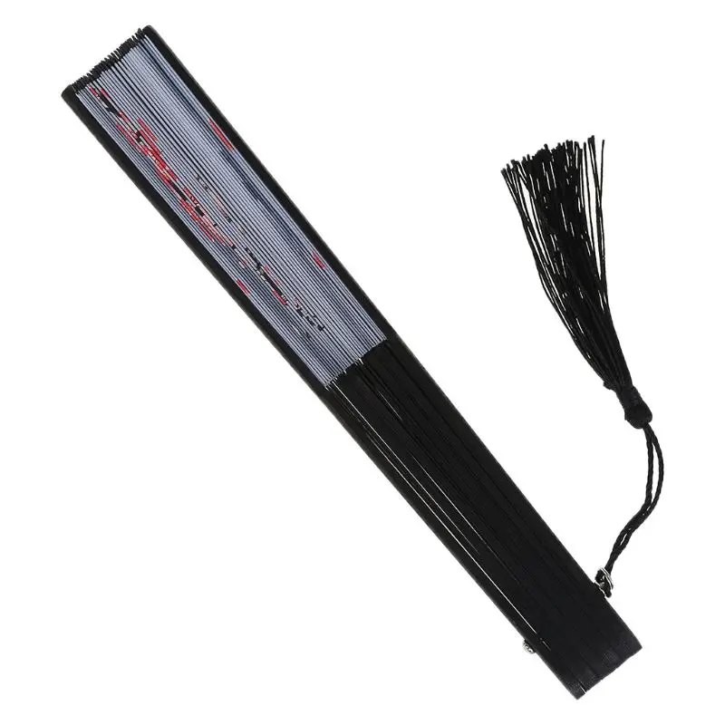 Chinese Folding Hand Held Fan Japanese Cherry Blossom Design Bamboo Wedding Party Decor Gift E65B