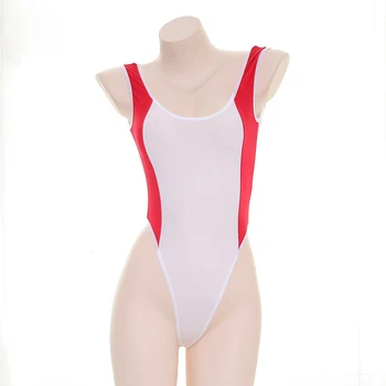 

Japanese Sexy Lolita Sukumizu Transparent Pyjamas Swimsuit Anime Cosplay Private Room Swimwear One Piece Bodysuit With Socks