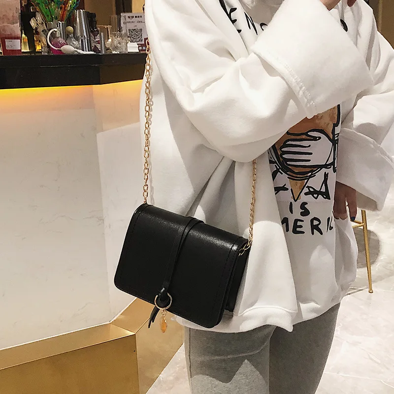 

Small Bag WOMEN'S Bag 2019 New Style Retro Simple Square Sling Bag Korean-style Fashion MORI Series Shoulder Chain Bag