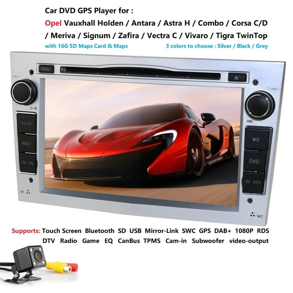 Cheap 2 din Car DVD Stereo for Vauxhall Opel Astra H G Vectra Antara Zafira Corsa DVD GPS Navi Radio 3 color steering wheel RDS Camera 1