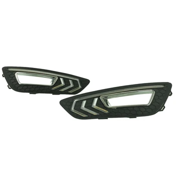 

NEW-2Pcs for Ford New Focus 2015 with Special Yellow LED Daytime Running Lights