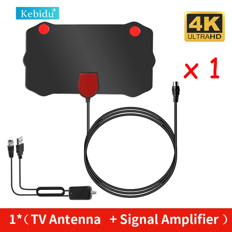 Цифровая ТВ-антенна Kebidu 1080P с комплектом усилителей комнатные HD-антенны кабелем