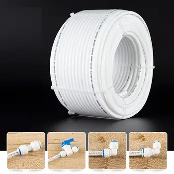 

1/4" White PE Pipe Flexible Tube Hose for RO Water Filter System Aquarium Reverse Osmosis