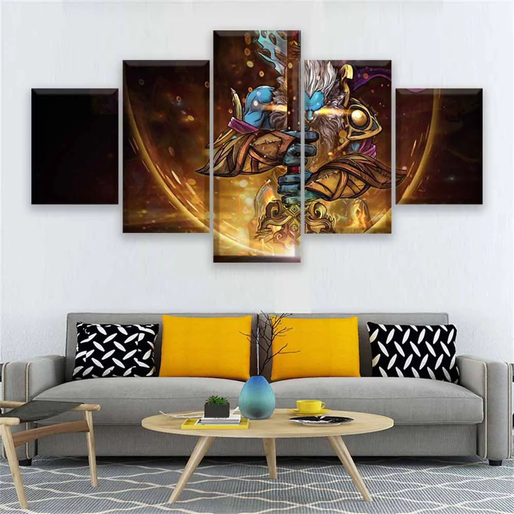  Modern Canvas Painting Modular Game Poster 5 Pieces 2 DotA Juggernaut Wall Art Home Decor Boys Room