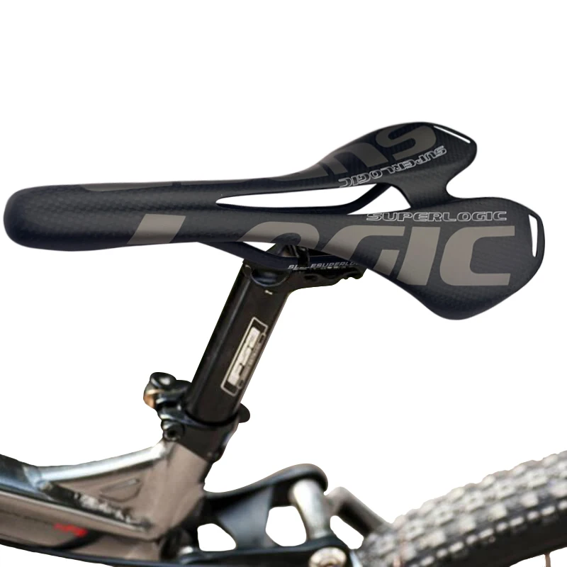 Sillín de bicicleta mate de fibra de carbono 3K, Asiento de bicicleta de carretera suave, 115g, cojín hueco, accesorios de fibra de carbono