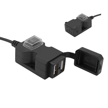 

Motorcycle Charge Motor Car DC Dual USB Charger Switch 5V 3.1A Outlet Power Socket Power Adapter for Car Truck ATV Boat