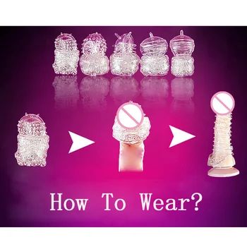 5 Pcs Sex Toys Condom Goods For Of Adult Extender Sleeve For Penis Delay Ejaculation Intimate Goods Sex Shop 5