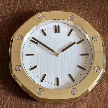

New Golden Luxury Design Metal Art Wall Clock Clock Top Quality Metal Wall Clock Home Decor Wall Clocks with home decor logo
