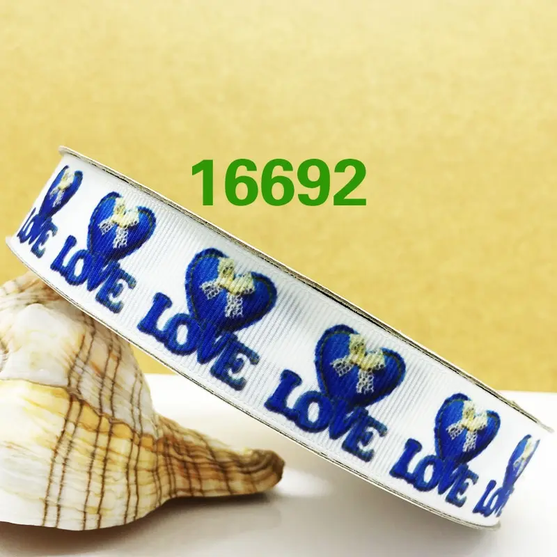 Free shipping 50 yard Christmas printed grosgrain ribbon 16581