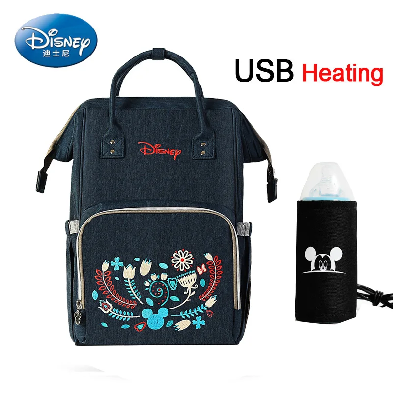 Disney USB сумка для подгузников с подогревом для беременных подгузник рюкзак большой емкости для кормления дорожный Рюкзак Сохранение тепла - Цвет: B140