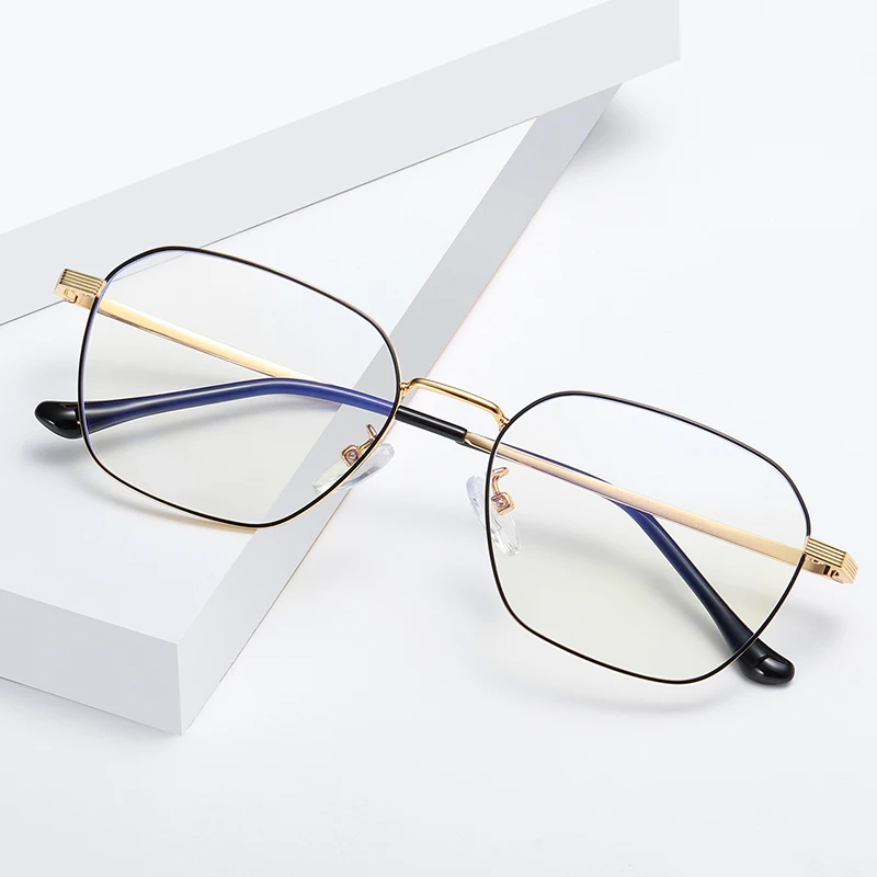 

Women Blocking Computer Bluelight Eyewear Vintage Metal frames Anti Blue light Glasses men's Transparent Spectacles for Beauty