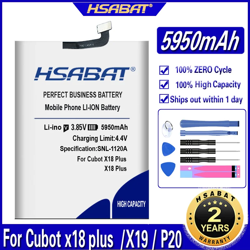 Аккумулятор HSABAT X18 plus 5950 мАч для Cubot x18 / X19 P20|Аккумуляторы мобильных телефонов| |