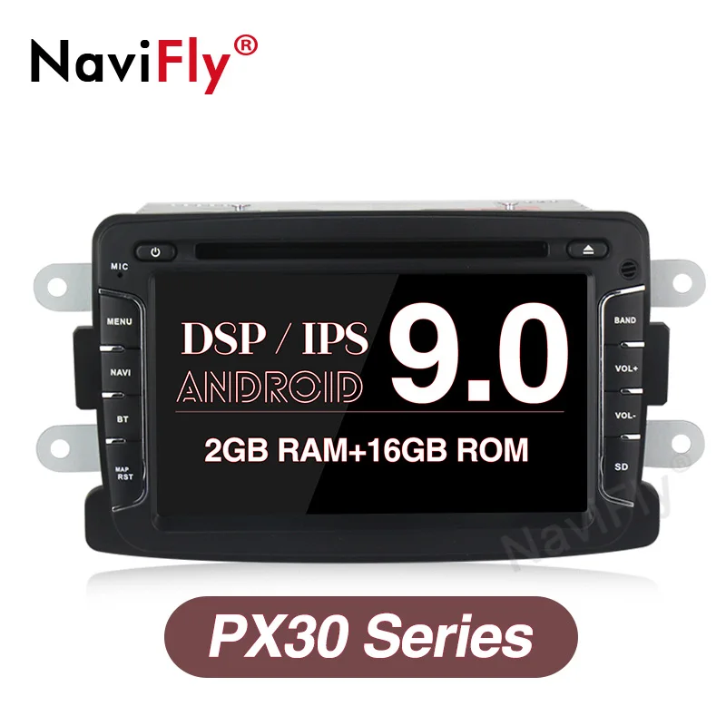 NaviFly ips DSP Автомобильный мультимедийный плеер Android 9,0 для Dacia/Sandero/Duster/Renault/Captur/Lada/Xray 2/Logan 2 Автомобильный Радио wifi Bt