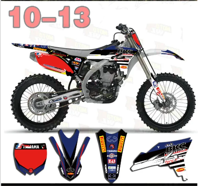 Мотоциклетные команды графика фоны наклейки для Yamaha YZ250F YZF250 YZF 250 2010 2011 2012 2013