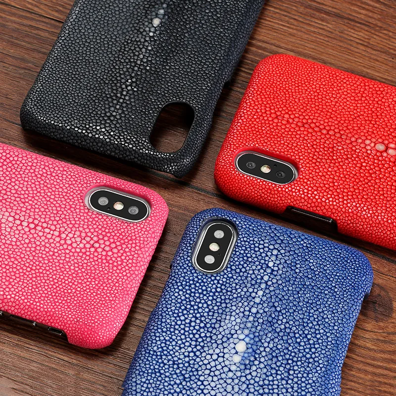 Чехол из натуральной кожи ската для Iphone X Xr 7 Plus, чехол для телефона для Iphone Xs Max 8 Plus, защитный чехол для 6 6s 5 5S Se