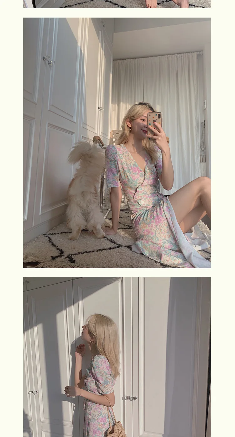 EASYSMALL, женское платье, модное, кантри стиль, свежее, высокое качество, Vestidos, вечерние, уличная одежда, высокая талия, короткий рукав, платья