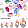4 Sizes Colorful Water Drop Crystal Glass Sew On Rhinestone Flatback Mixed Colors Teardrop Sewing Rhinestones For Garment Y2830 ► Photo 3/6