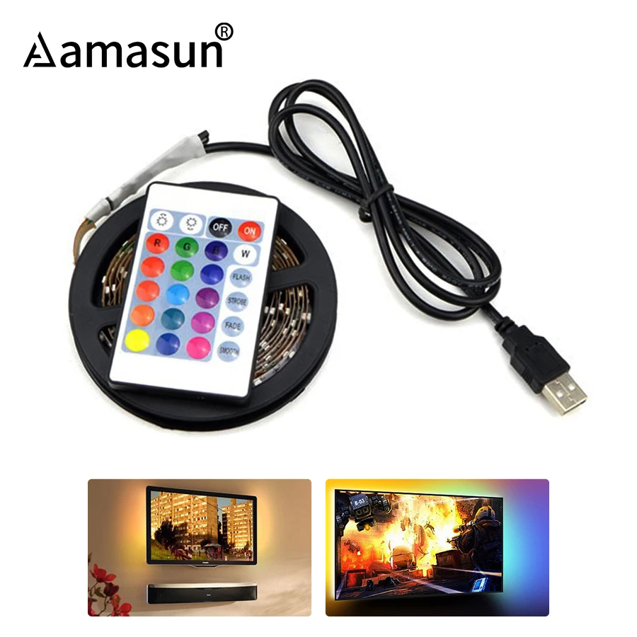 Светодиодный светильник 2835 SMD RGB для ТВ 50 5 м светодиодный ПК HD подсветка