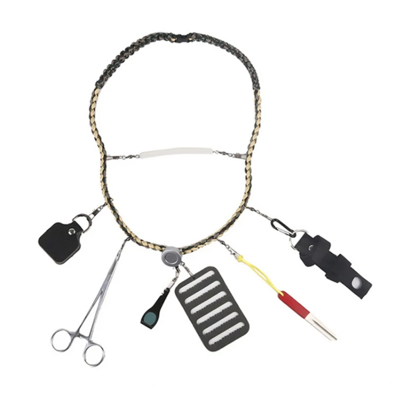 

Fly Fishing Lanyard Fishing Forceps Line Cleaner Nipper Patch Holder Tools Fishing Accessories