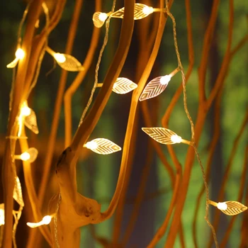

20 LEDs Leaf LED String Lights lighting Fairy Garland For Christmas Tree Wedding Holiday Party Decoration
