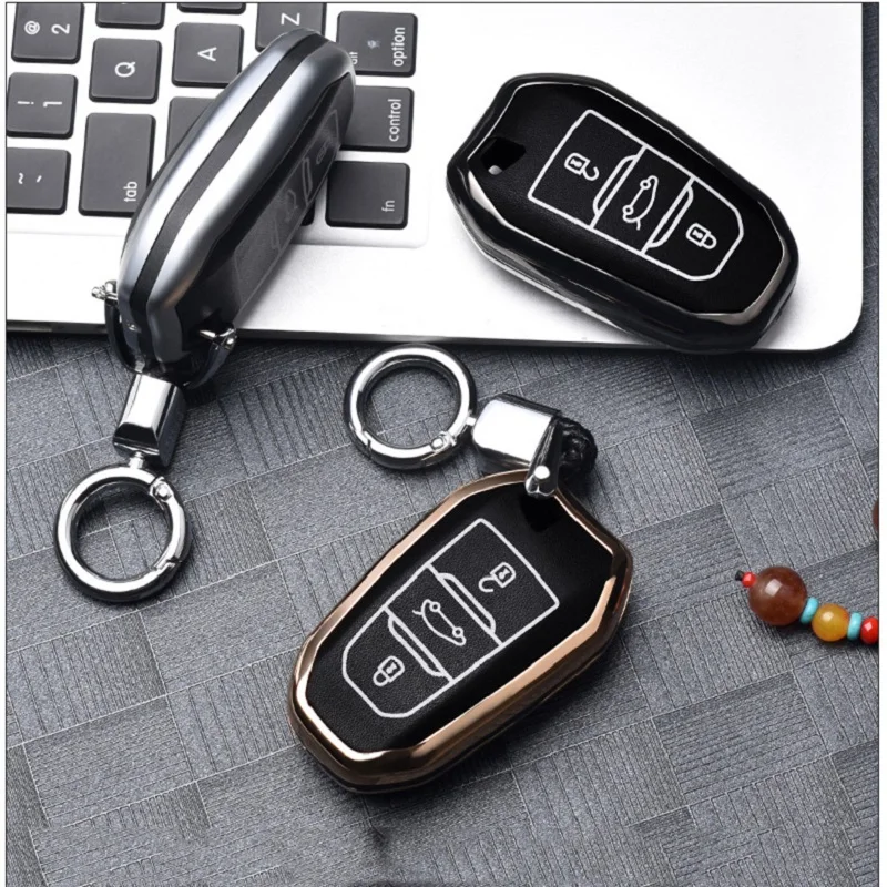 Colorful-Full-cover-Zinc-alloy-Luminous-Car-Remote-Key-Case-For-Peugeot-208-301-308-308S (3)