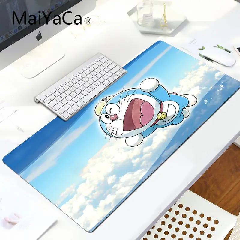 MaiYaCa простой дизайн Doraemon прочный резиновый коврик для мыши коврик большой коврик для Мыши Компьютерный коврик для ПК - Цвет: LockEdge 30X90cm