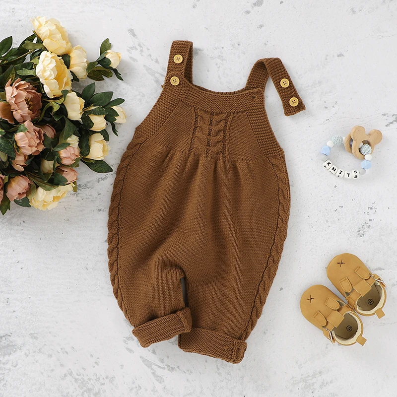 

Infant Baby Romper Sleeveless Strampler Newborn Bebe Jumpsuit Solid Knitted Toddler Girl Boy Clothing One Piece Overall Playsuit
