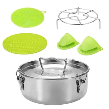 

Steamer Pot Stainless Steel Mold with Lid Steamer Pan Cake Pot Kitchen Accessories for Steamer Rack Steam Pot Cooking Tools