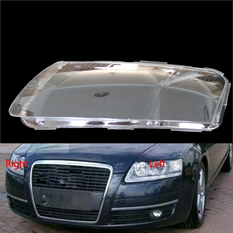Передние фары для Audi A6 A6L C6 2006 2011 прозрачные абажуры корпус лампы маски крышка фар