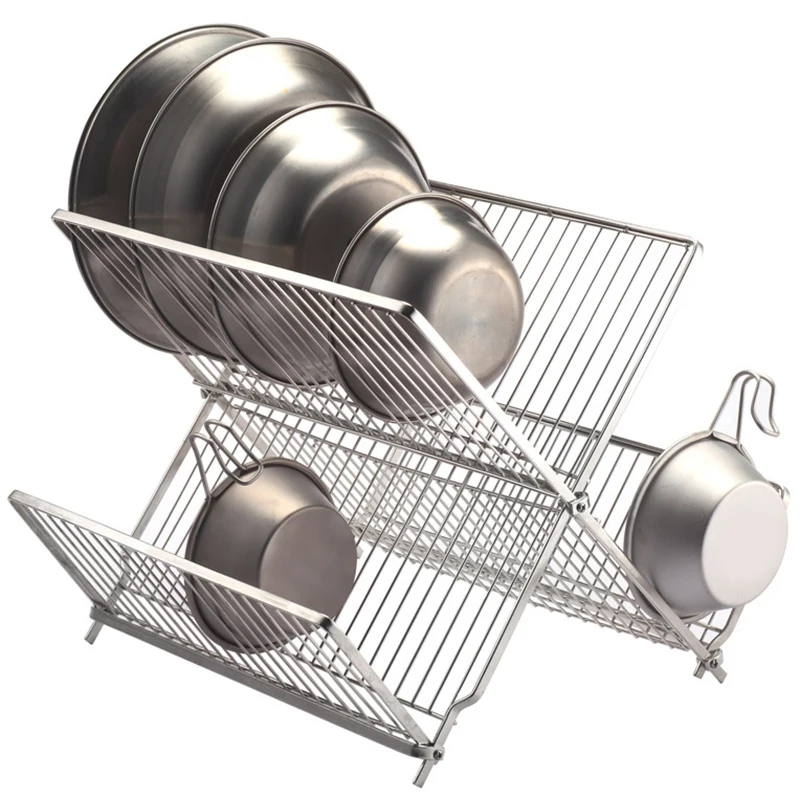 Stainless Steel Bowl Portable Camping Cookware Outdoor Mini Cup Tableware with Handle Anti-Scalding Small Bowl