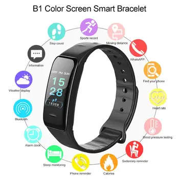 

B1 0.96inch IP67 Waterproof Heart Rate Blood Pressure Monitoring Smart Bracelet