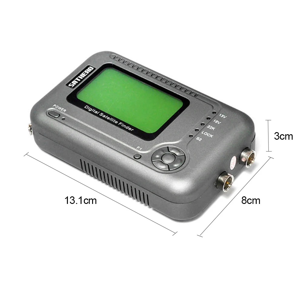 SATHERO SH-200HD Universal TV Signal Finder Meter DVB-S/S2 HD Digital Meter Sathero MPEG-4 22KHz 13V/18V w/ 2.5 inch LCD Display