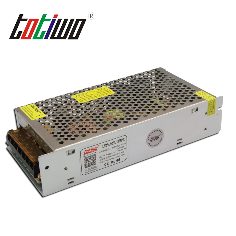 

200 Watt Power Supply DC 12/24 Volt 16/8 Amp LED Driver Switching SMPS