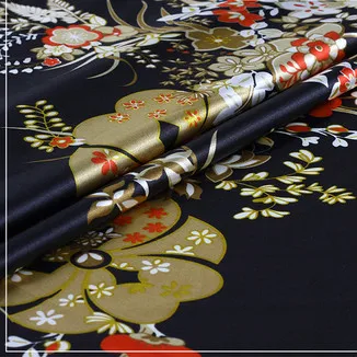 Печатный метр атласной ткани Hanfu cheongsam ткань одежды подарочная коробка украшения ткань подкладки пальто Шарфы шарф diy ткань - Цвет: 2