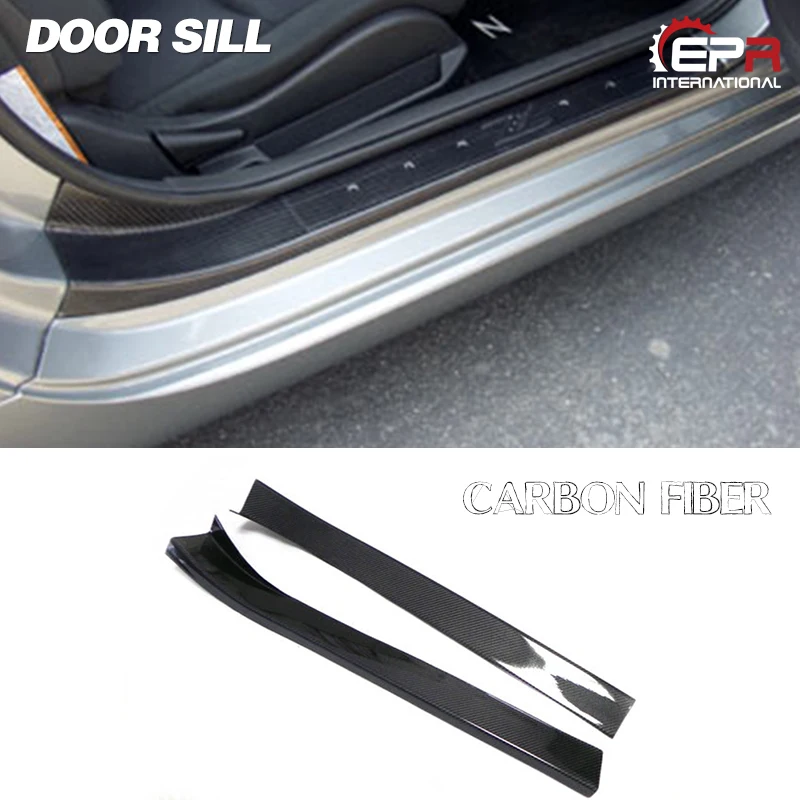 Calcomanía Protectora De Fibra De Carbono Para Umbral De Puerta Dodge | X2, Negro, Raspa Y Raya