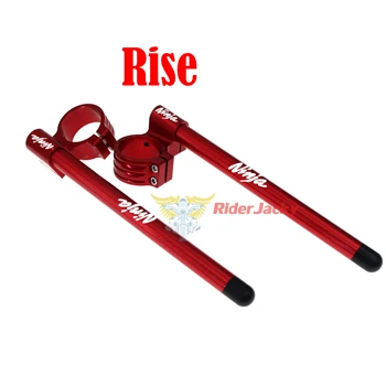 Red Riser Клипсы для рулевого управления мотоцикла Вилки для рукояток вилки для мотоциклов Kawasaki EX250F Ninja 250R 2005-2012 2008 2009 2010 2010 2011 - Цвет: Red Riser