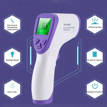 

Non-contact Infrared Forehead Thermometer ABS for Adults and Children with Lcd Display Digital Laser Temperature Tool 3set OUTAD