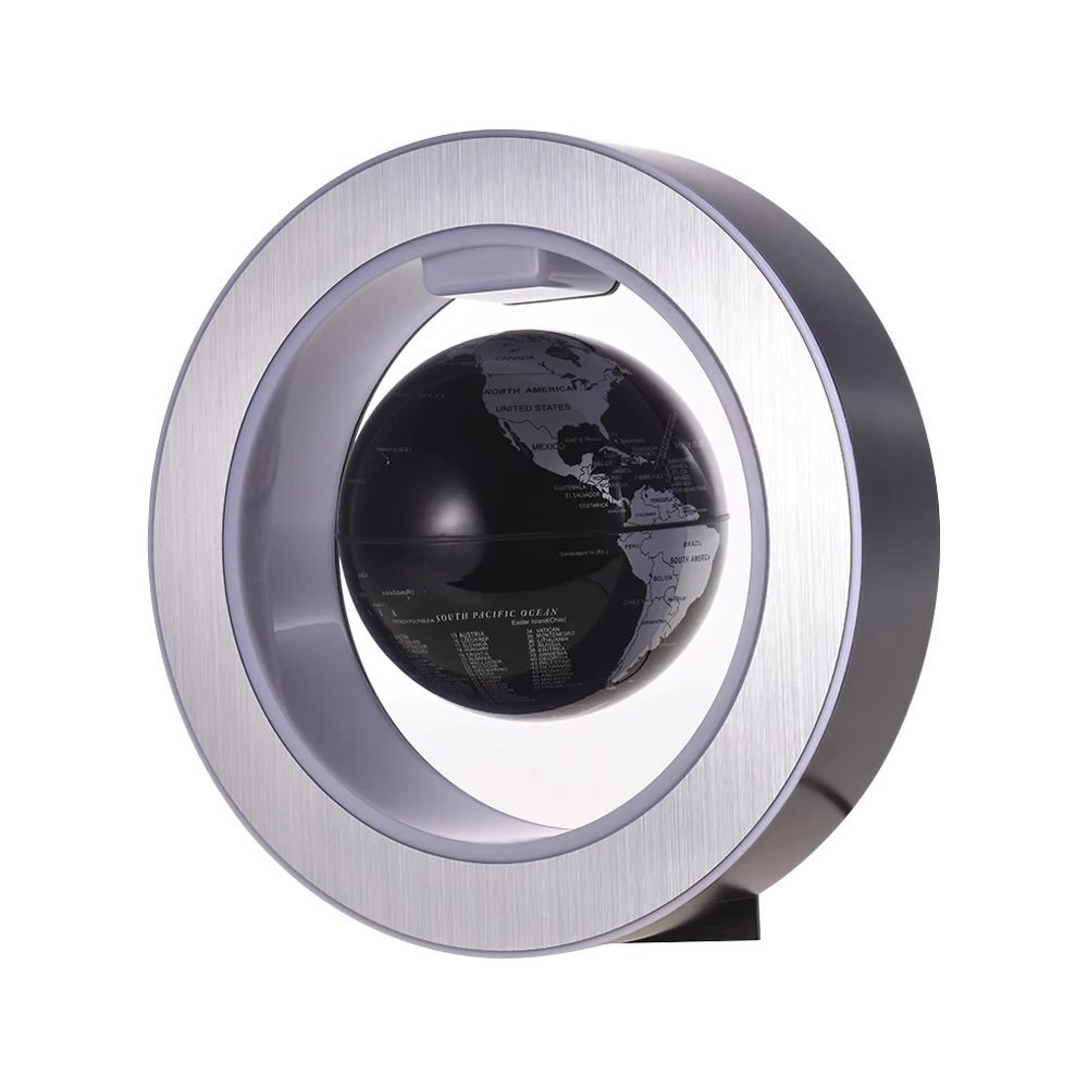 

4 Inch Magnetic Levitation Floating Earth Globe World Map with LED Color Light Circular Shape Base for Desk Decoration Kids Gift