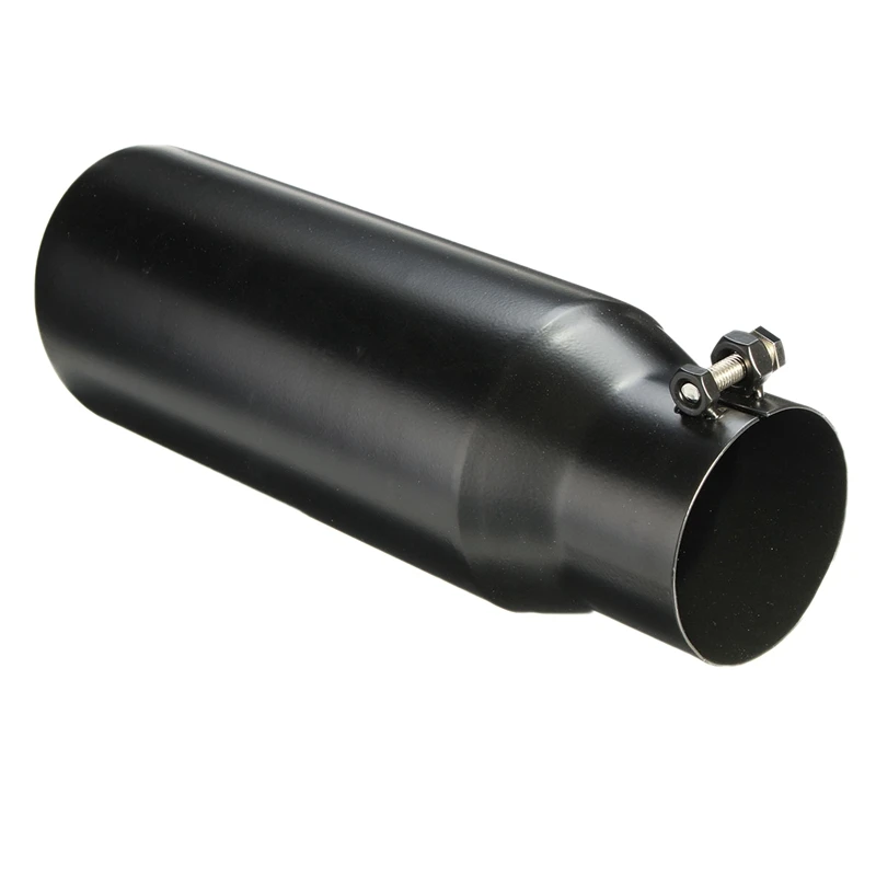 

Single Layer Crimped Grilled Black Stainless Steel Car Tail Throat Cover 76.2-102mm