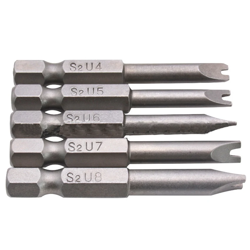 5pcs/set Screwdriver U shape Bits Woodworking DIY Tools Accessories