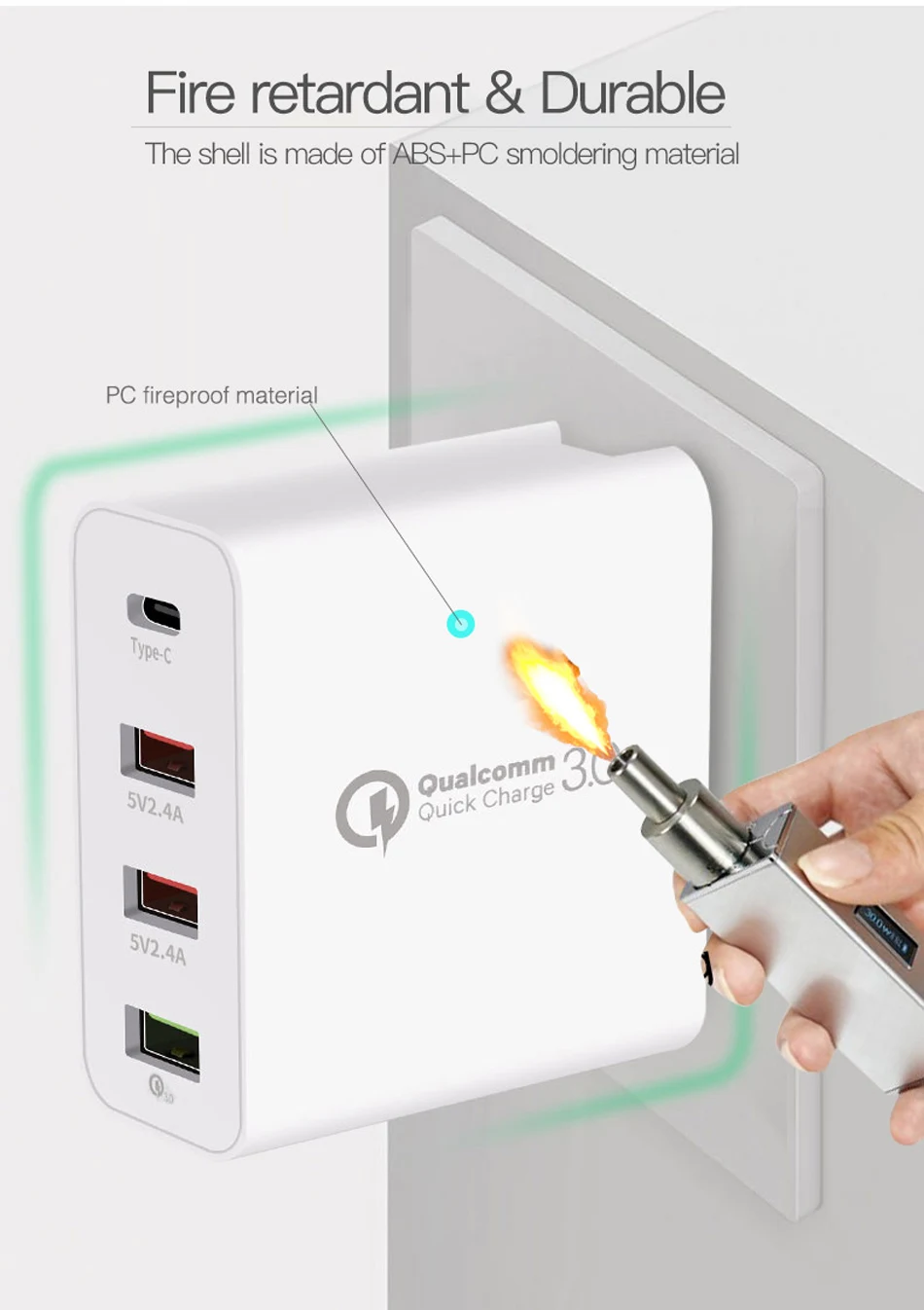 36 Вт Быстрая зарядка QC4.0 QC3.0 Тип C USB зарядное устройство адаптер для iPhone Xiaomi huawei samsung S10 Быстрая зарядка зарядное устройство для мобильных планшетов