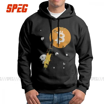 

Up To The Stars Bitcoin Edition Hoodies Men's Funny Hoodie Shirt 100% Cotton Summer Style Hooded Sweatshirt