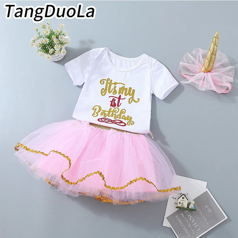 Комплект одежды из 3 предметов для маленьких девочек день рождения Рождество