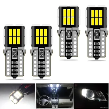 

4pcs Led Car DC 12v Light T10 4014 Super White 194 168 w5w T10 Led Parking Bulb Auto Wedge Clearance Lamp for audi a3 8p bmw f30