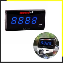 Koso mini medidor digital quadrado, mini medidor rpm, display lcd, medidor de hora, tacômetro, para bmw, yamaha, kawasaki, corrida de motocicleta